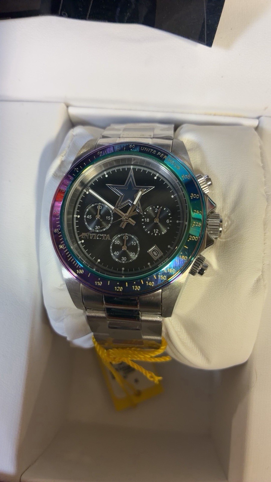 Brand New Invicta Men’s Dallas Cowboys Watch Stainless Steel Blue Accent