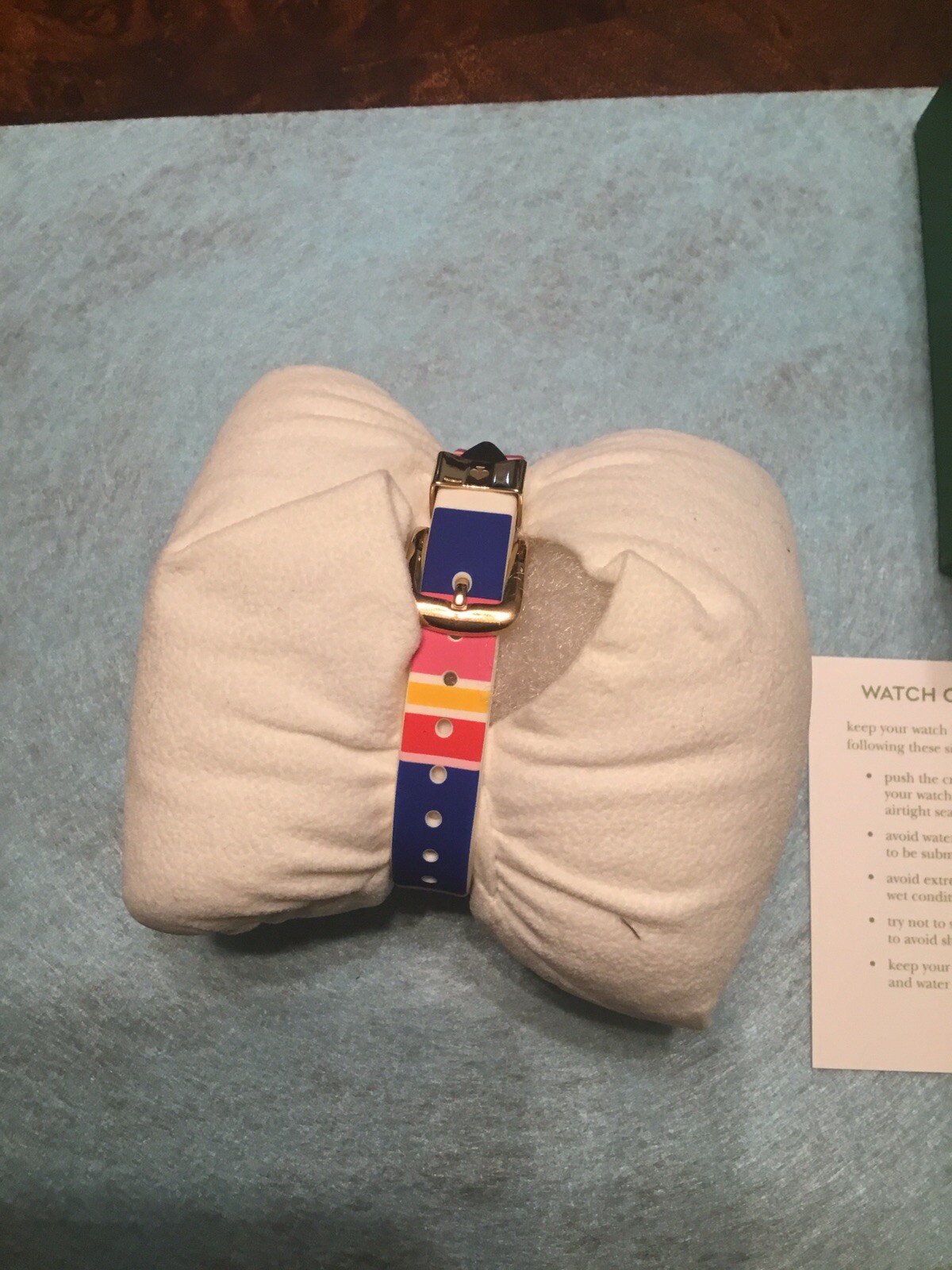 KATE SPADE DUFFY WHITE DIAL Multicolor Stripe Silicone STRAP LADIES WATCH New