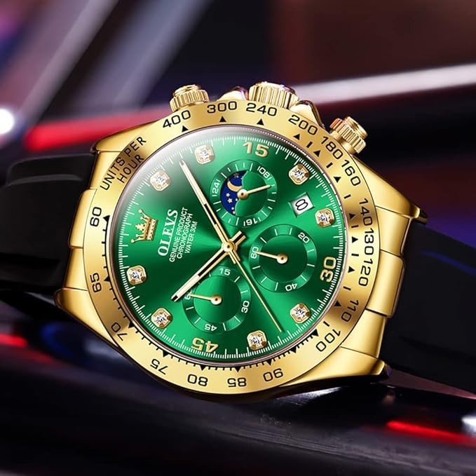 Waterproof Watch OLEVS Men’s Quartz Luxury Luminous Business Date Men Strap