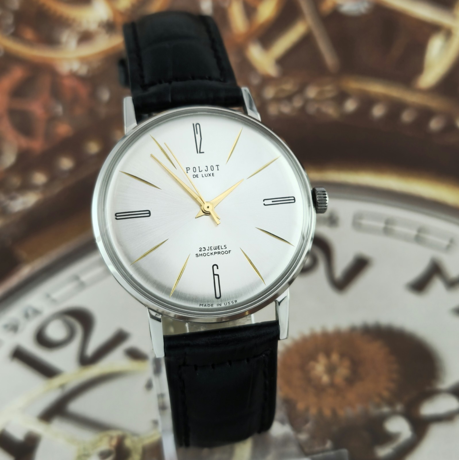 Watch USSR Poljot De LUXE Ultra SLIM 23 Jewels Soviet Vintage Wristwatch 2209