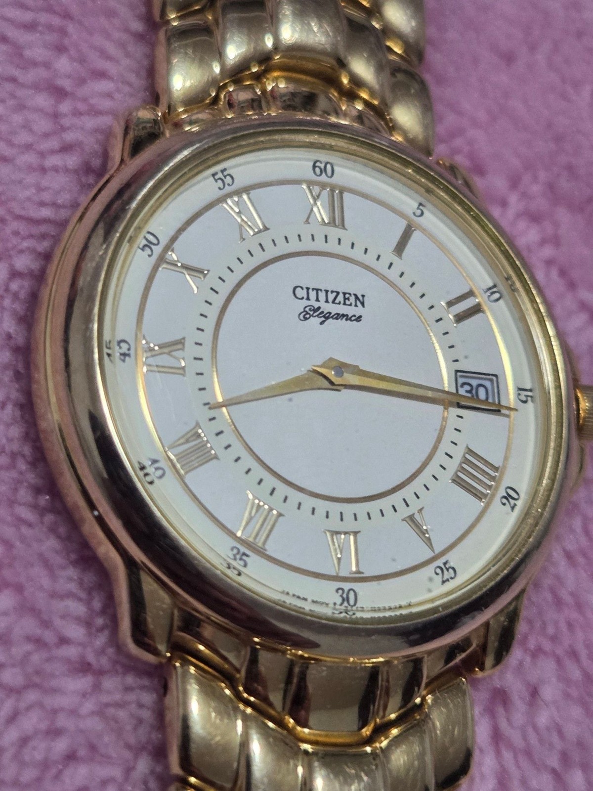 Citizen Elegance Quartz Women’s Gold-Tone Bracelet Watch with Roman Numeral Dial