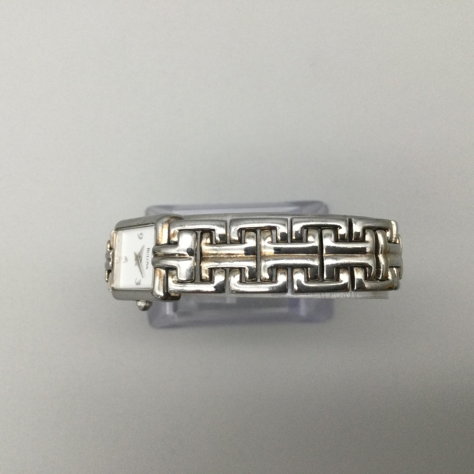 Bulova Womens Watch 16mm Silver Tone 96L11 Rectangle New Battery 6.75″