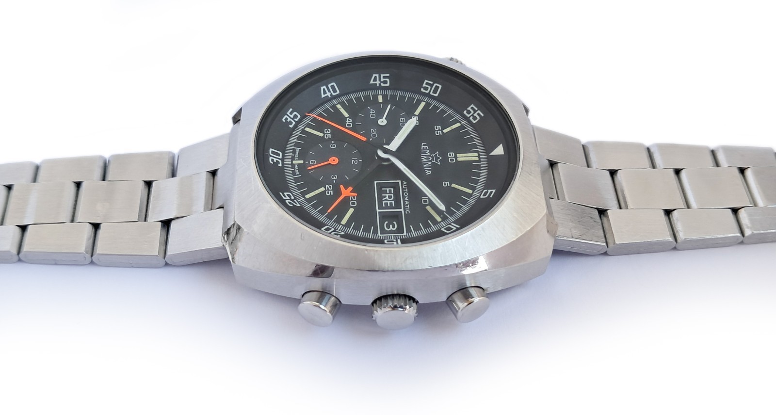 Lemania Automatic Space Chronograph. Cal. 5100. Same as Sinn 142 D1 Space