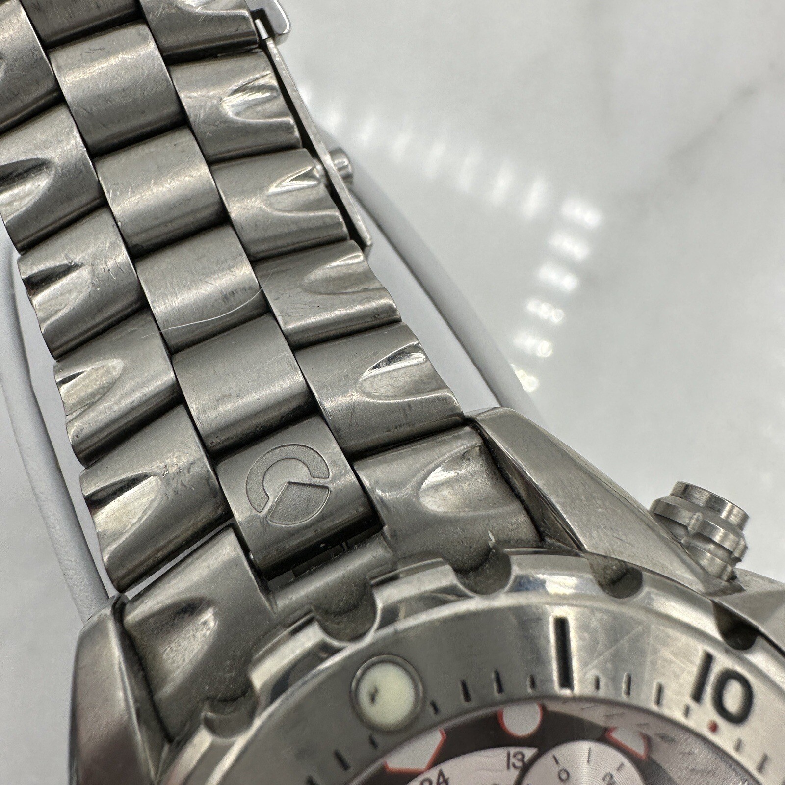 Sector Diver 600 G. Chronograph 200M Titanium 44mm, Wrist Sz. 6.5” Working, READ