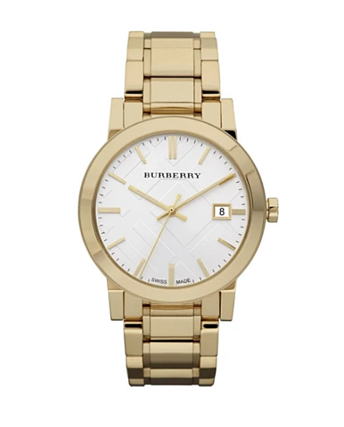 Brand New Burberry The City BU9003 Gold Tone Stainless Steel 38 mm Women’s Watch