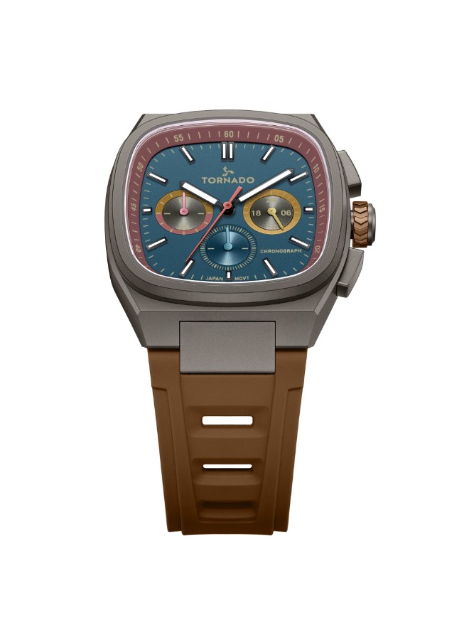 Tornado Aristocrate Men’s Chronograph Watch | Blue Dial, 42mm, 100 m (10 ATM)
