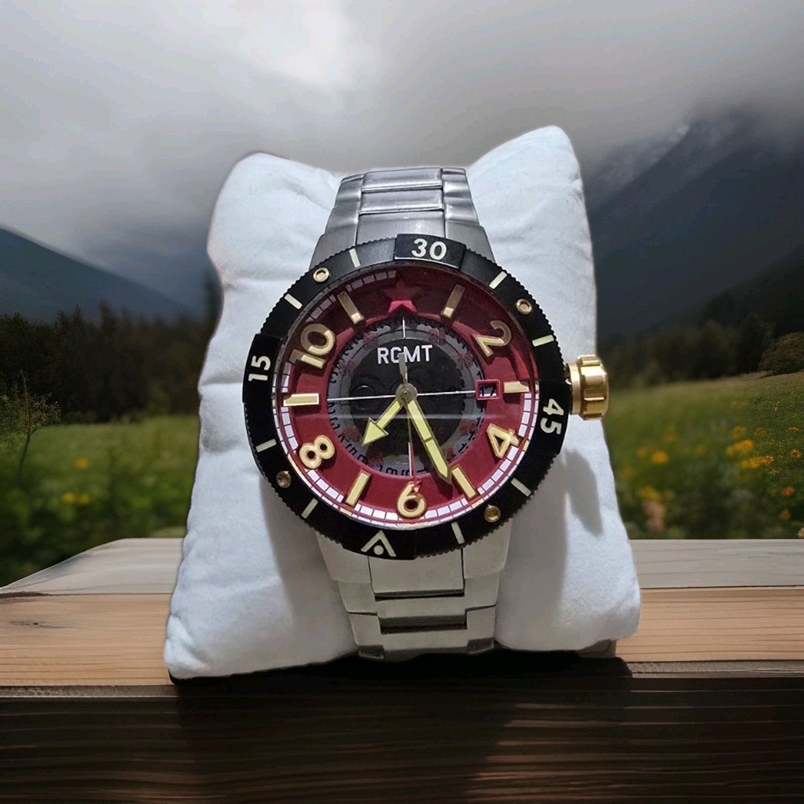 🔥Ultra Rare RGMT Limited Edition Red Dial: PG-8049 Automatic Watch