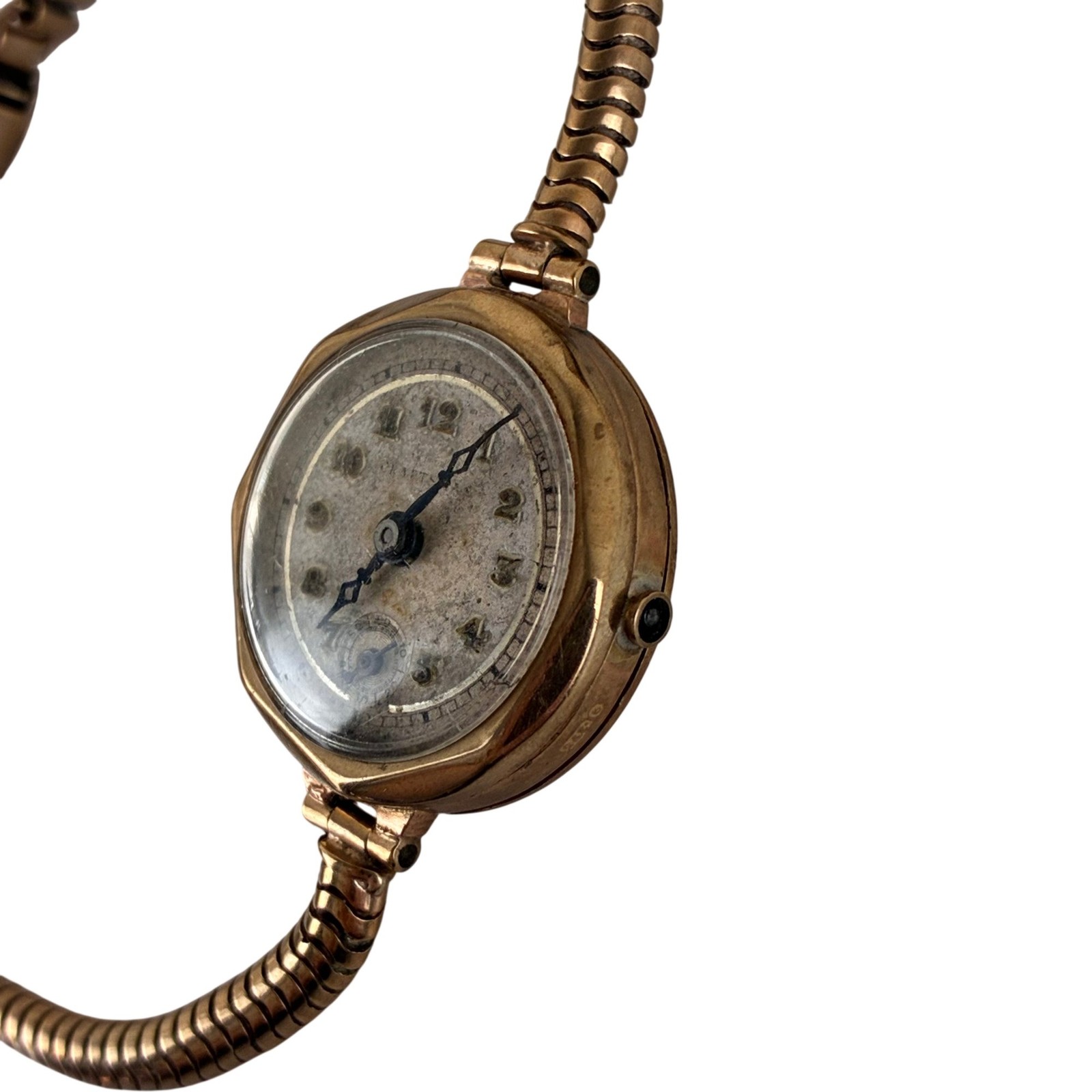 Vintage Dennison 9ct Gold Craftsman Watch 1930s Swiss Movement Not Working