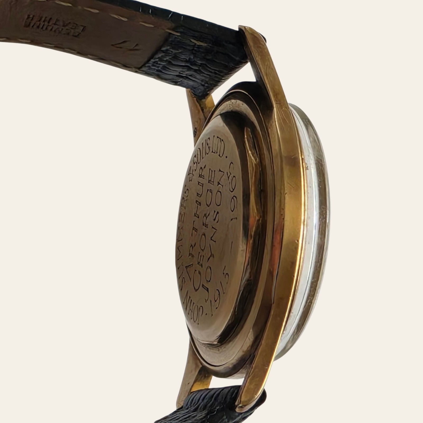 Vintage 9k Solid Gold Jaeger-LeCoultre Asprey Automatic Wristwatch