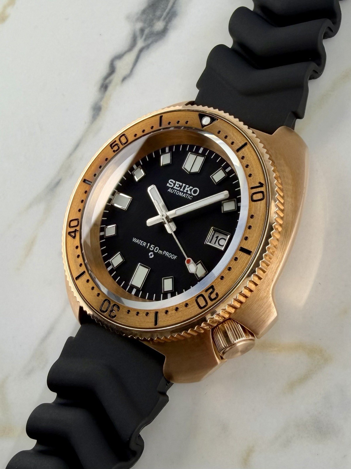 Bronze Turtle Automatic Dive Watch – Seiko NH35 Movement 6105 Style Cpt. Willard