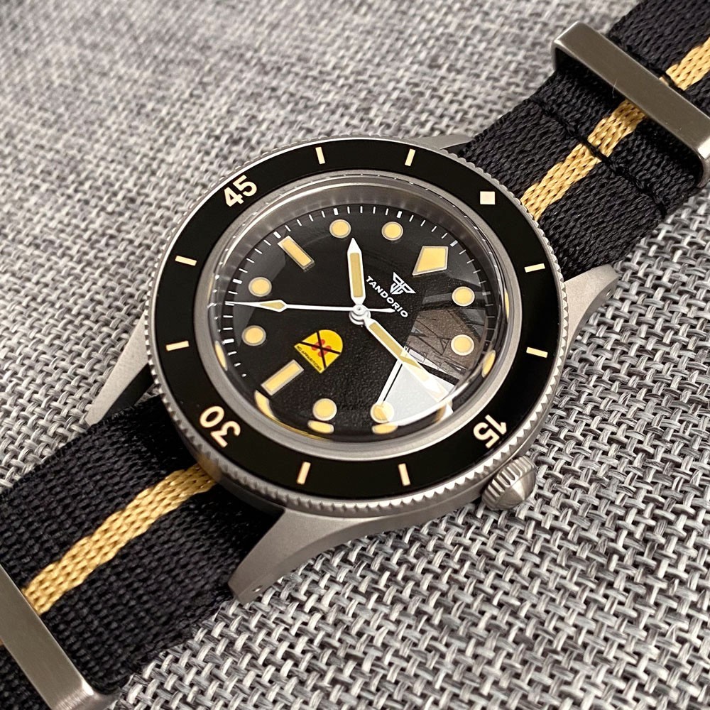 Tandorio 40mm Retro Domed Sapphire Lume Automatic Japan NH35 Men Watch 20ATM