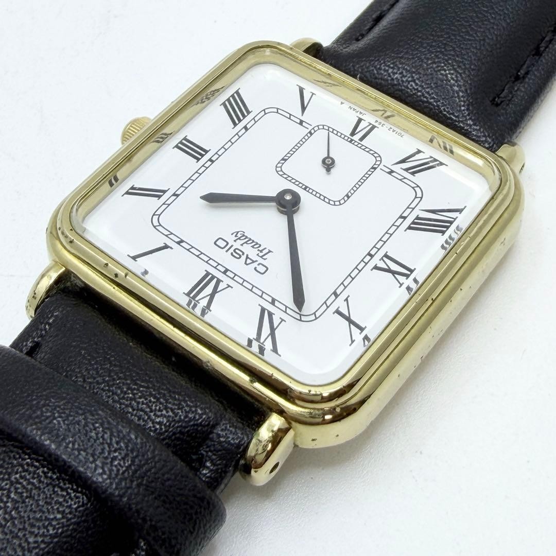 CASIO Smoseko Square Roman Watch with New Battery and New Strap