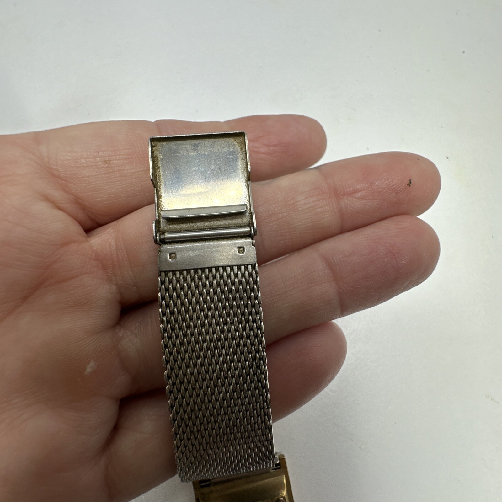 Vintage Benrus UNTESTED Quartz Citation Tank Watch Rectangle Speidel Band