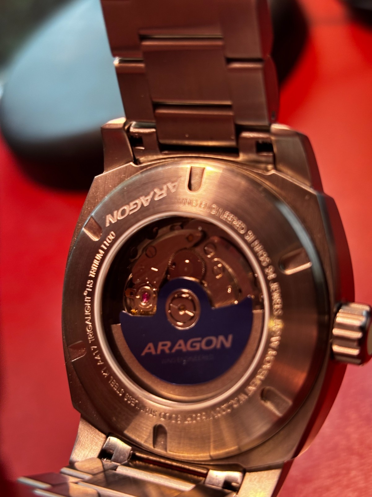 Aragon Parma T-100 Tritium Automatic Watch 200M Mint Aqua Teal Dial