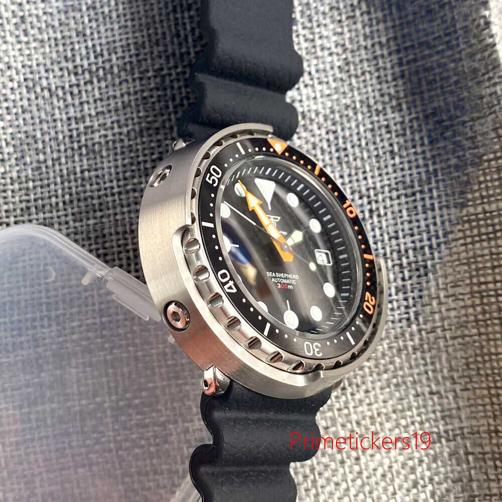 Tandorio NH35A 46.5mm Automatic Diving Men Watch Sapphire Glass Date Display