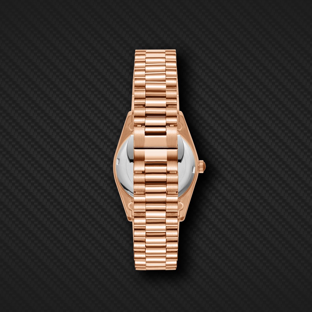 Kenneth Scott Women’s Analog Watch | Rose Gold Dial, 32mm, 30 m (3 ATM)