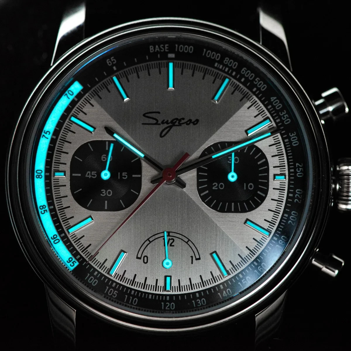 Sugess Men’s 41mm Title Role Chronograph Wristwatch 1963 V2 Watch Seagull ST1906