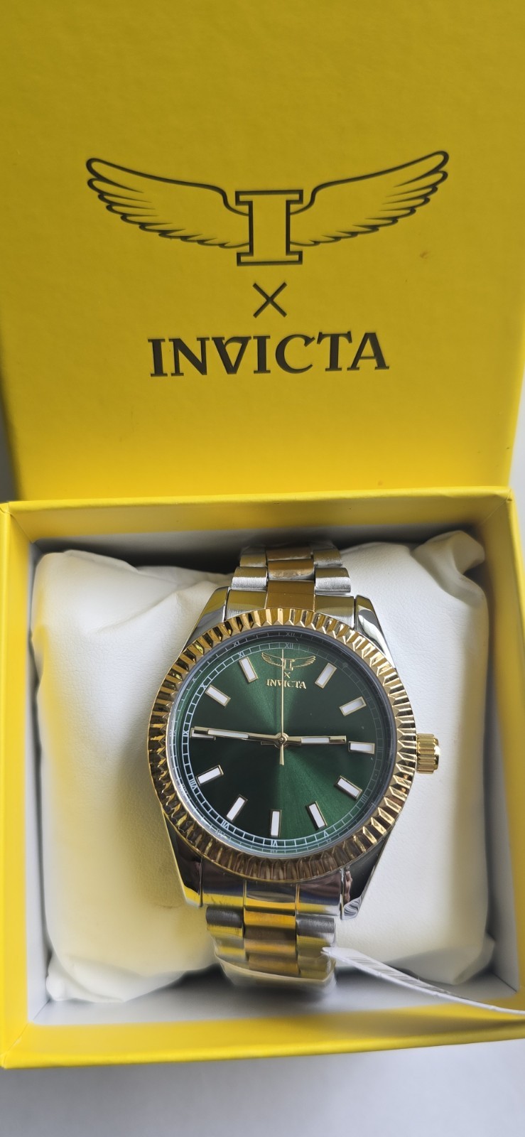 Invicta Men’s Specialty 69012 Green Dial Two-Tone Quartz Watch With Box NWT