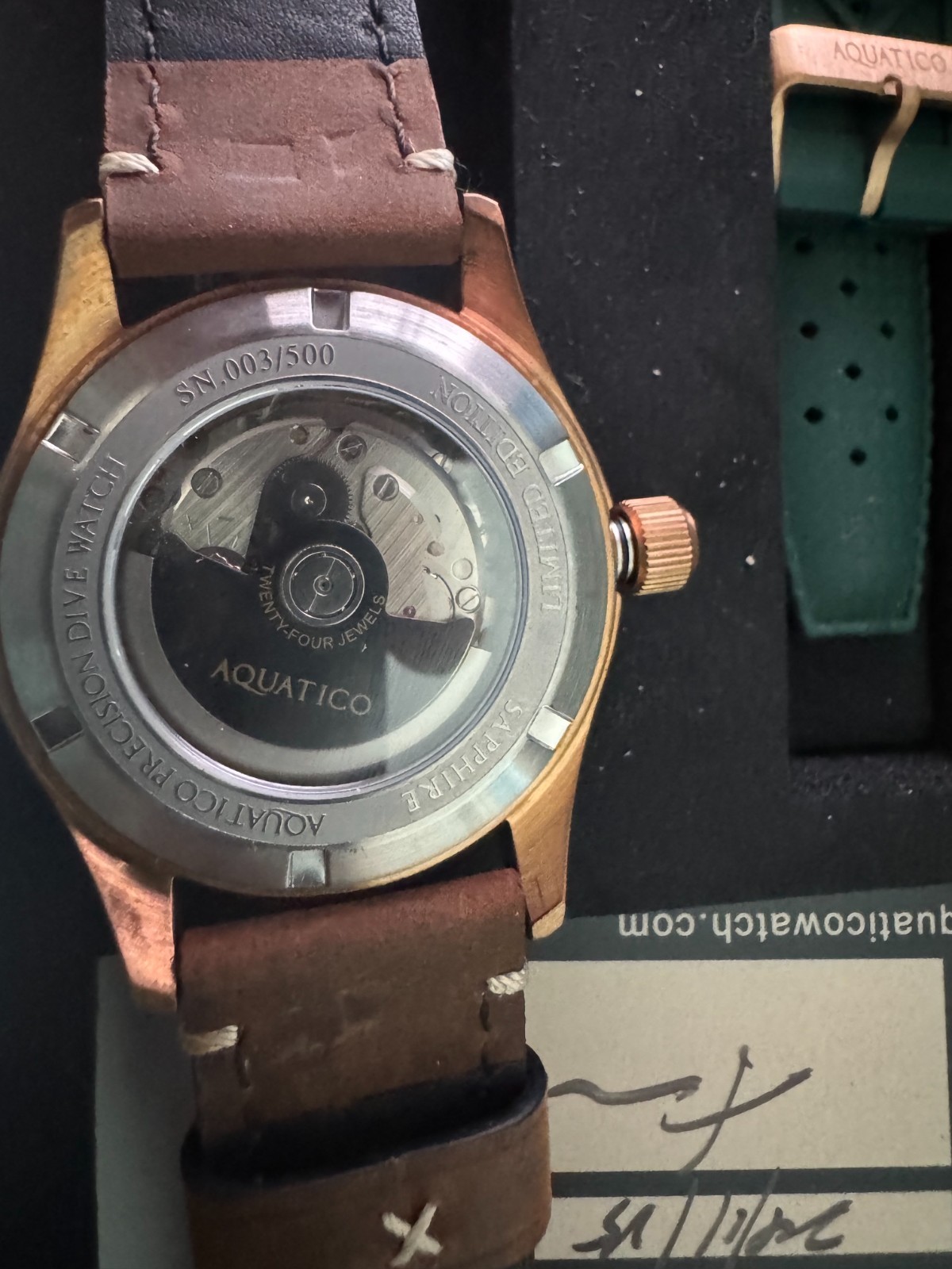Aquatico Starfish Expedition Green Dial (NH35) Automatic Bronze Watch