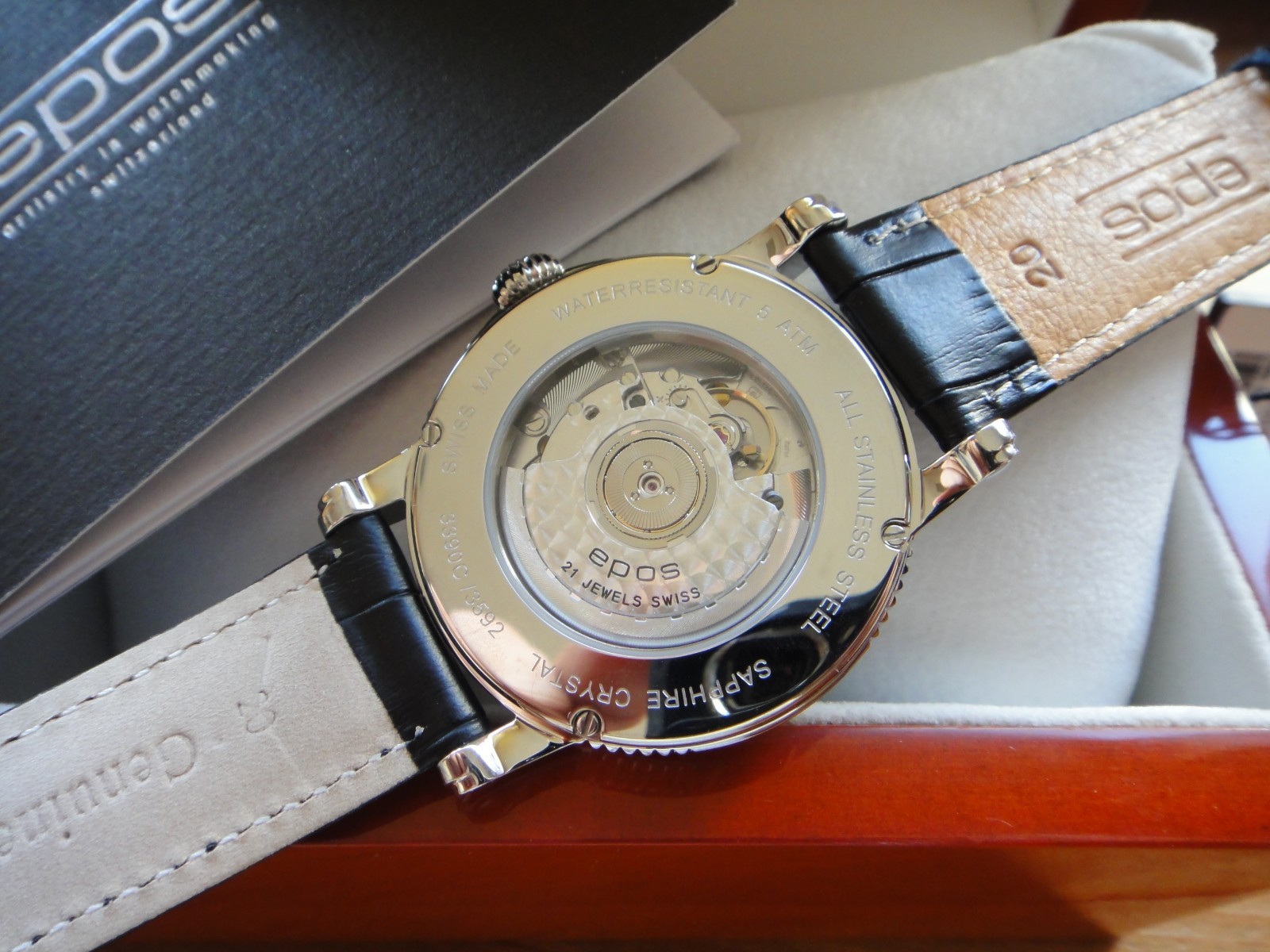 epos Emotion Mechanical Guilloche Dial Swiss Dress Ø41mm White 3390 ETA 2892-A2