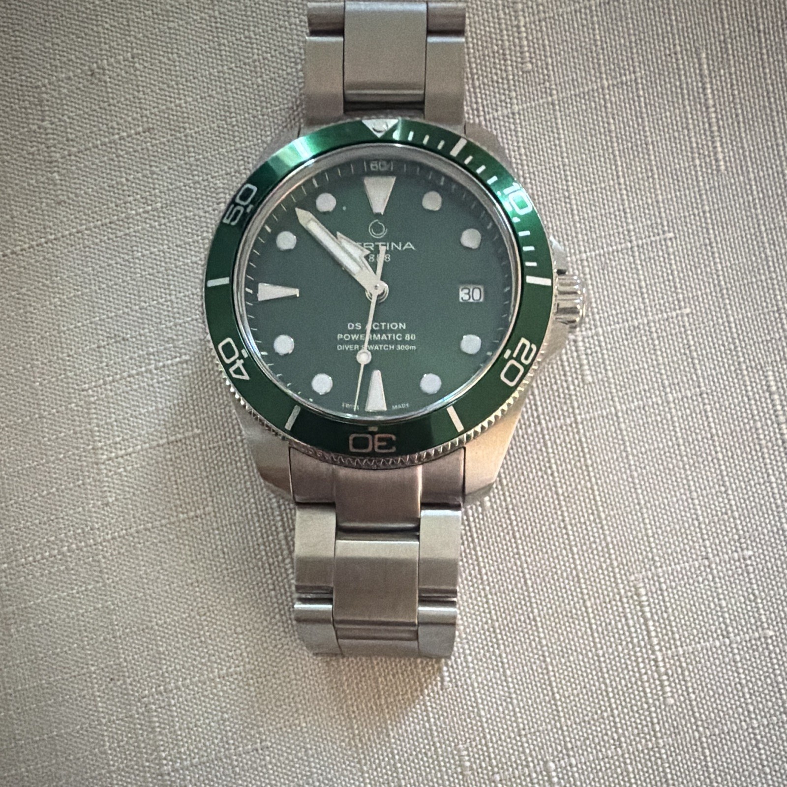 Certina DS Action Diver Automatic 300m Green Dial/Bezel 38mm , box included