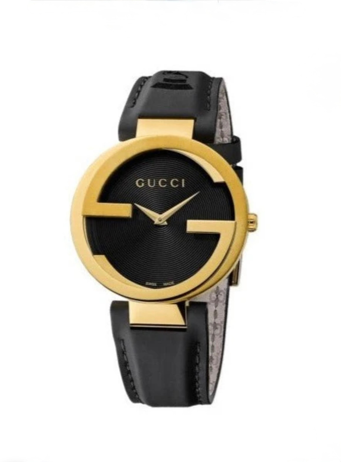 Gucci YA133312 Interlocking-G Grammy Special 37MM Unisex Black Leather Watch
