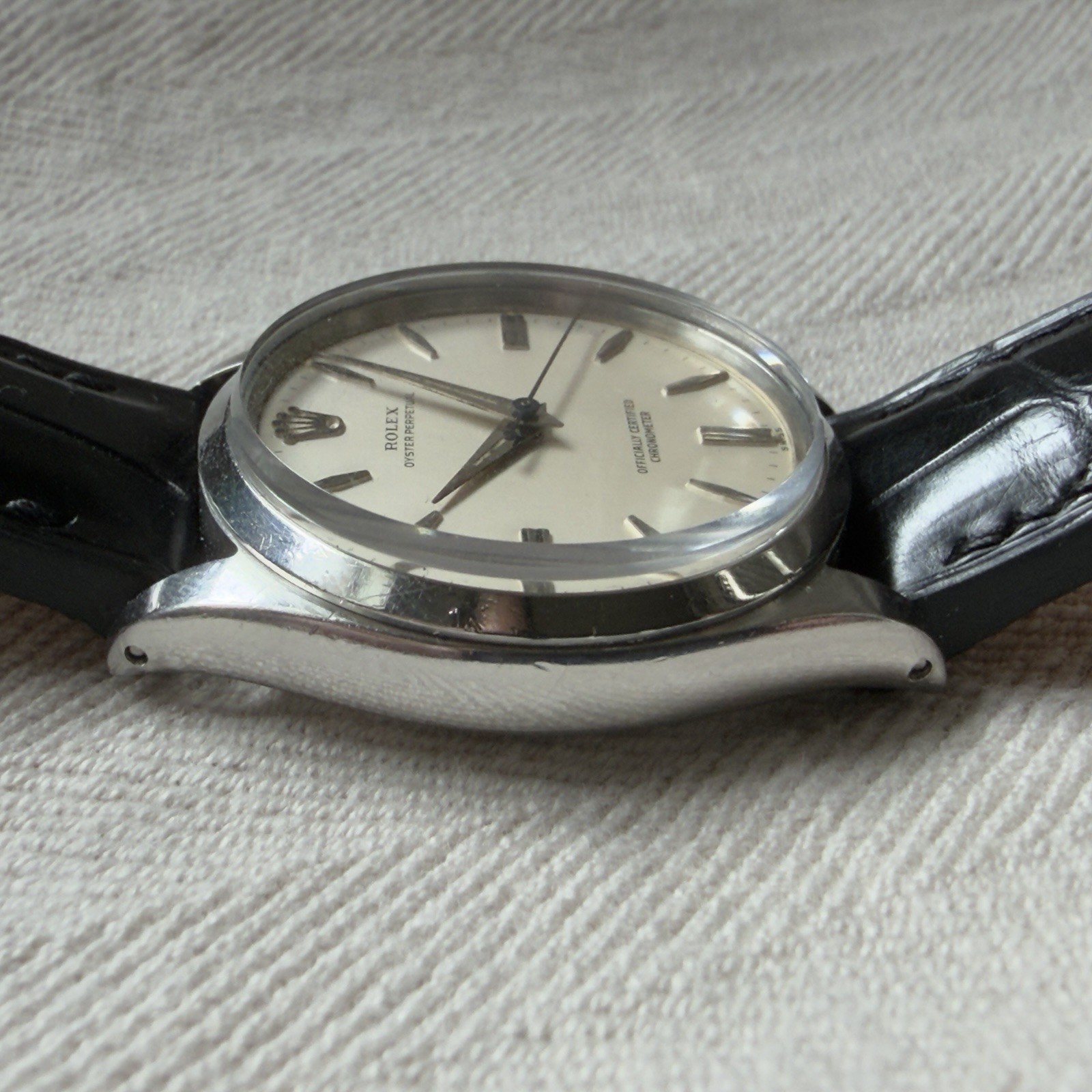 Rolex Oyster Perpetual Ref 6564 Automatic Chronometer 34mm Steel White Dial
