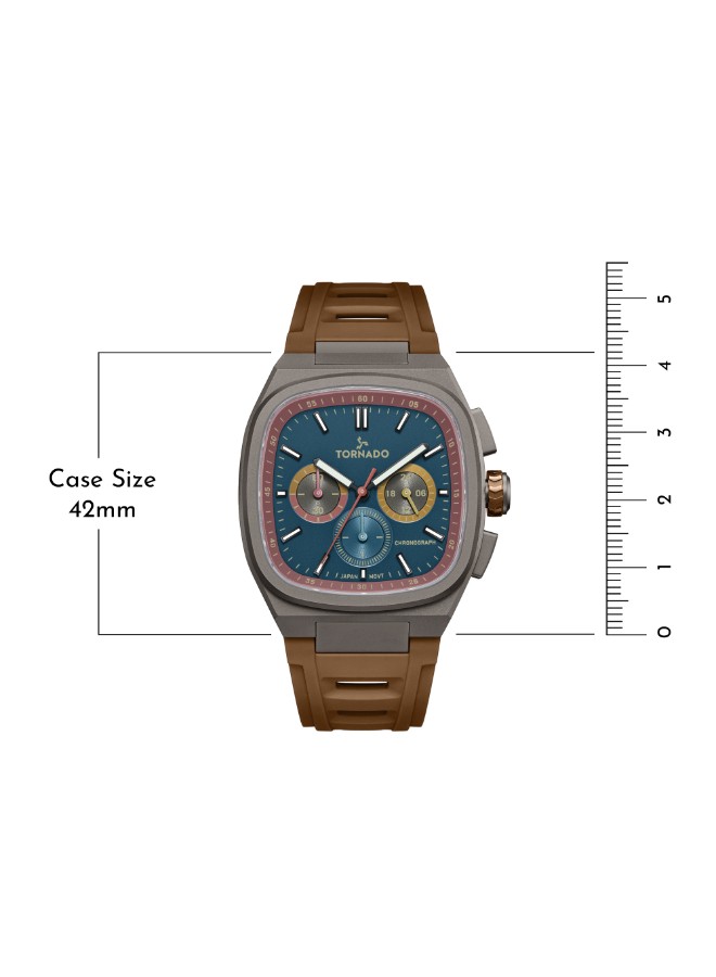 Tornado Aristocrate Men’s Chronograph Watch | Blue Dial, 42mm, 100 m (10 ATM)