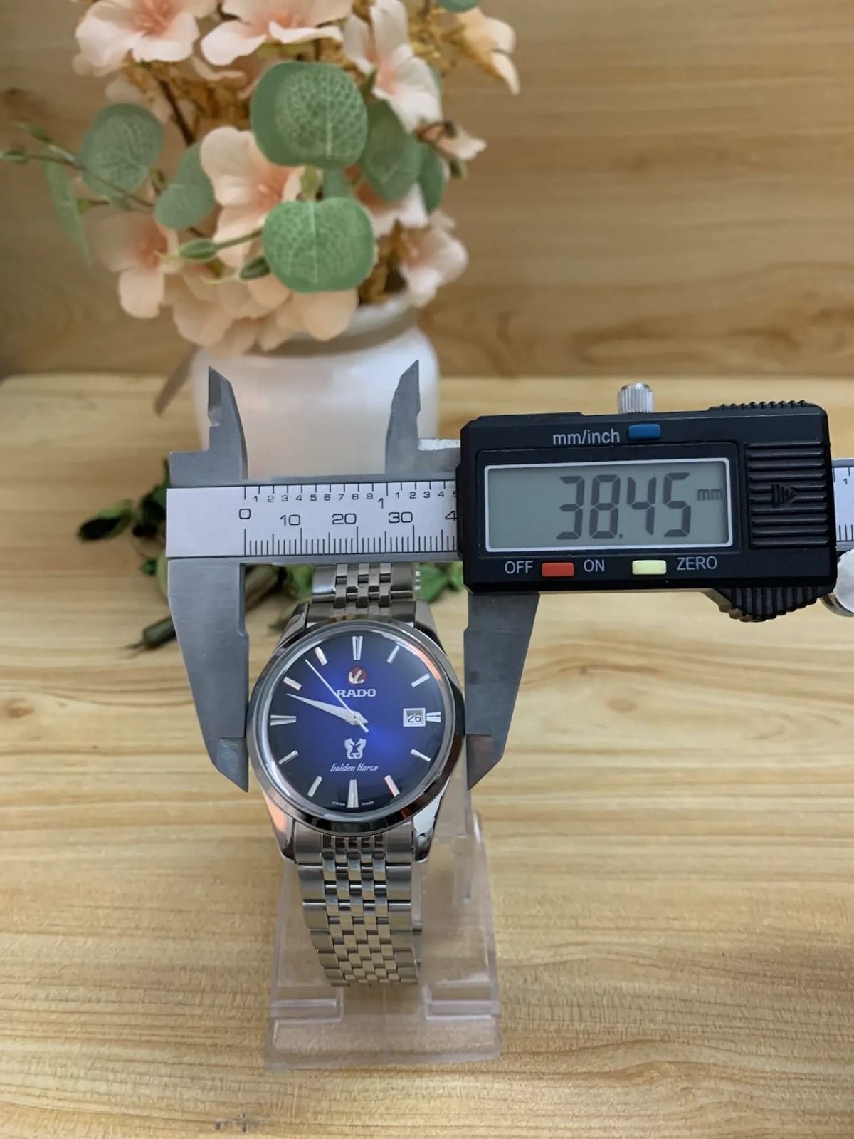 Automatic Rado Golden Horse Men’s Rare Blue Dial Swiss Wristwatch