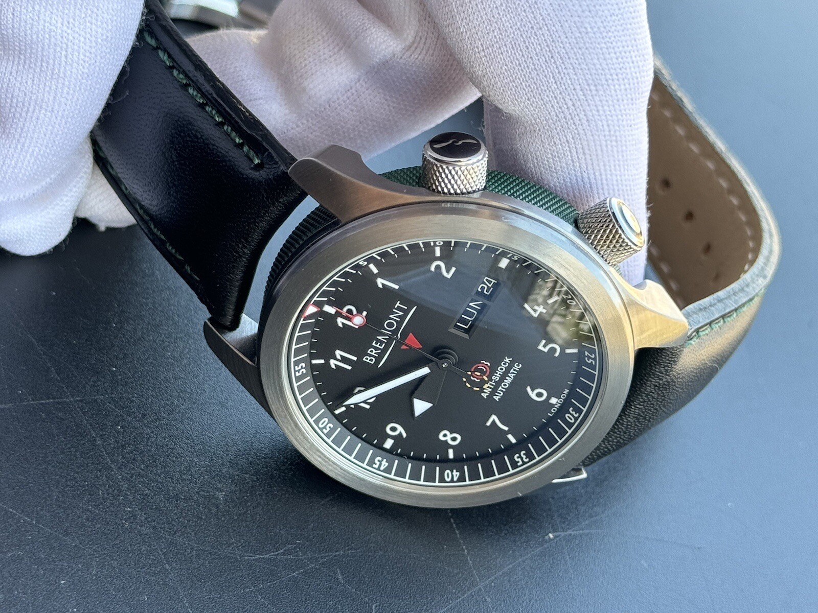 Bremont Martin Baker MBII Watch Automatic Day Date Mens 43mm Green Barrel
