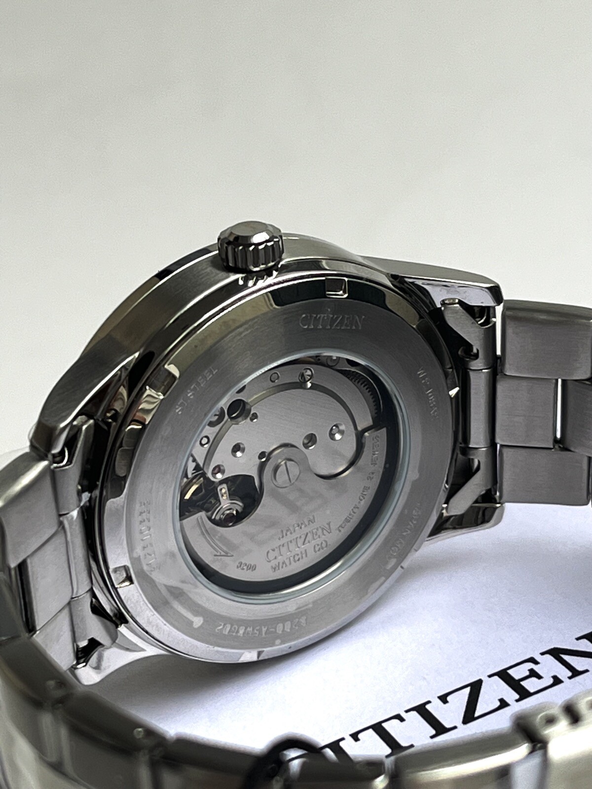 New! Citizen Automatic Watch NH8400-87L Kanji English Day & Date Blue Dial