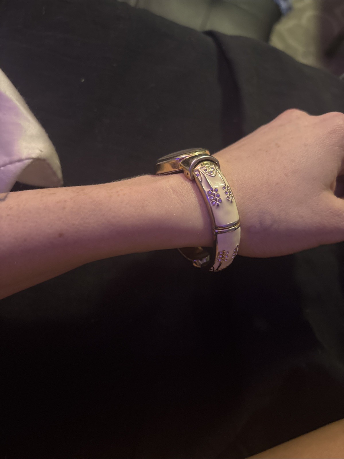 Studio Time Women’s Quartz Bangle Watch Gold And Pale Pink And Ivory