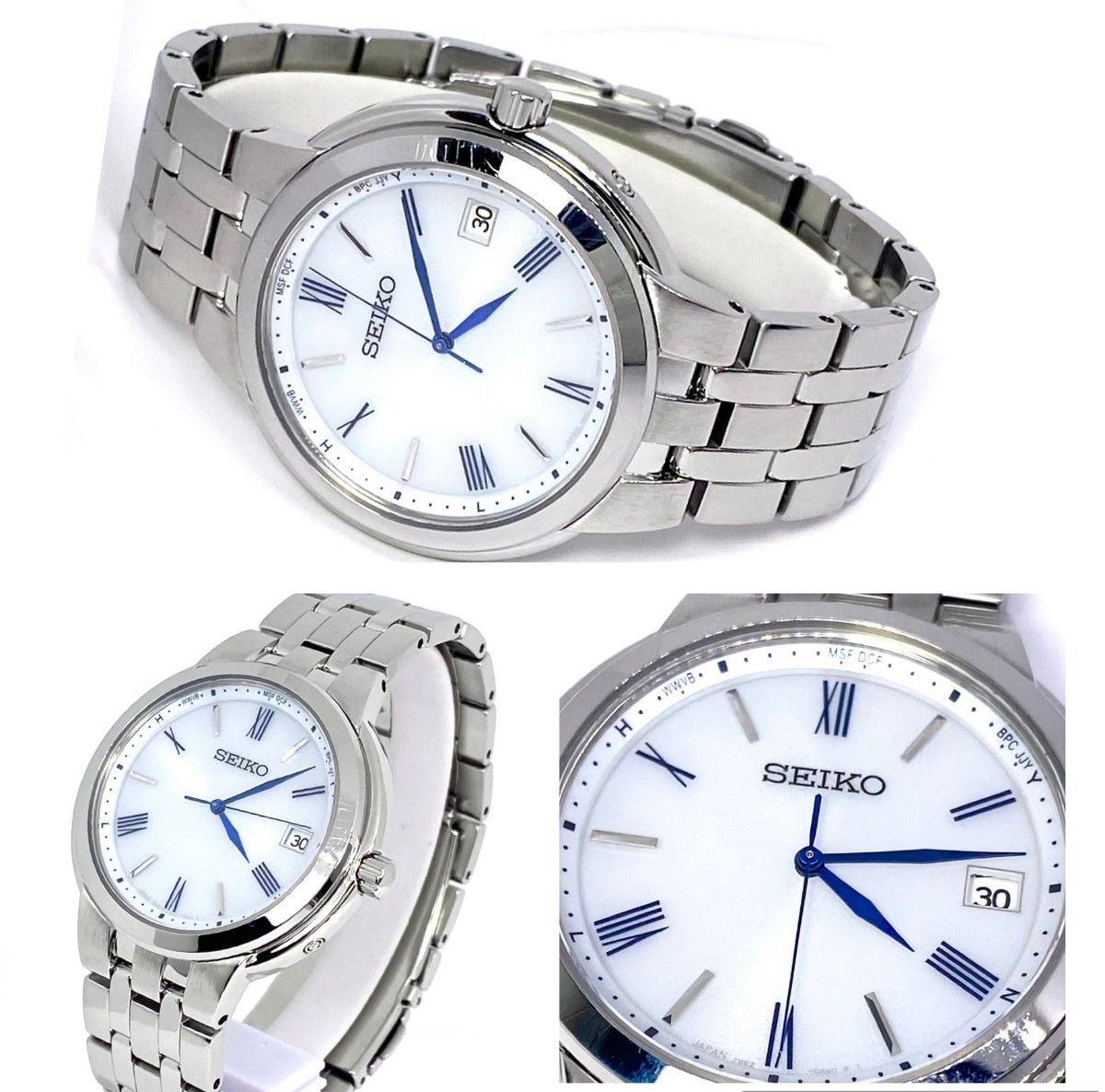 SEIKO 7B62 Radio Solar Men’s Watch White Dial