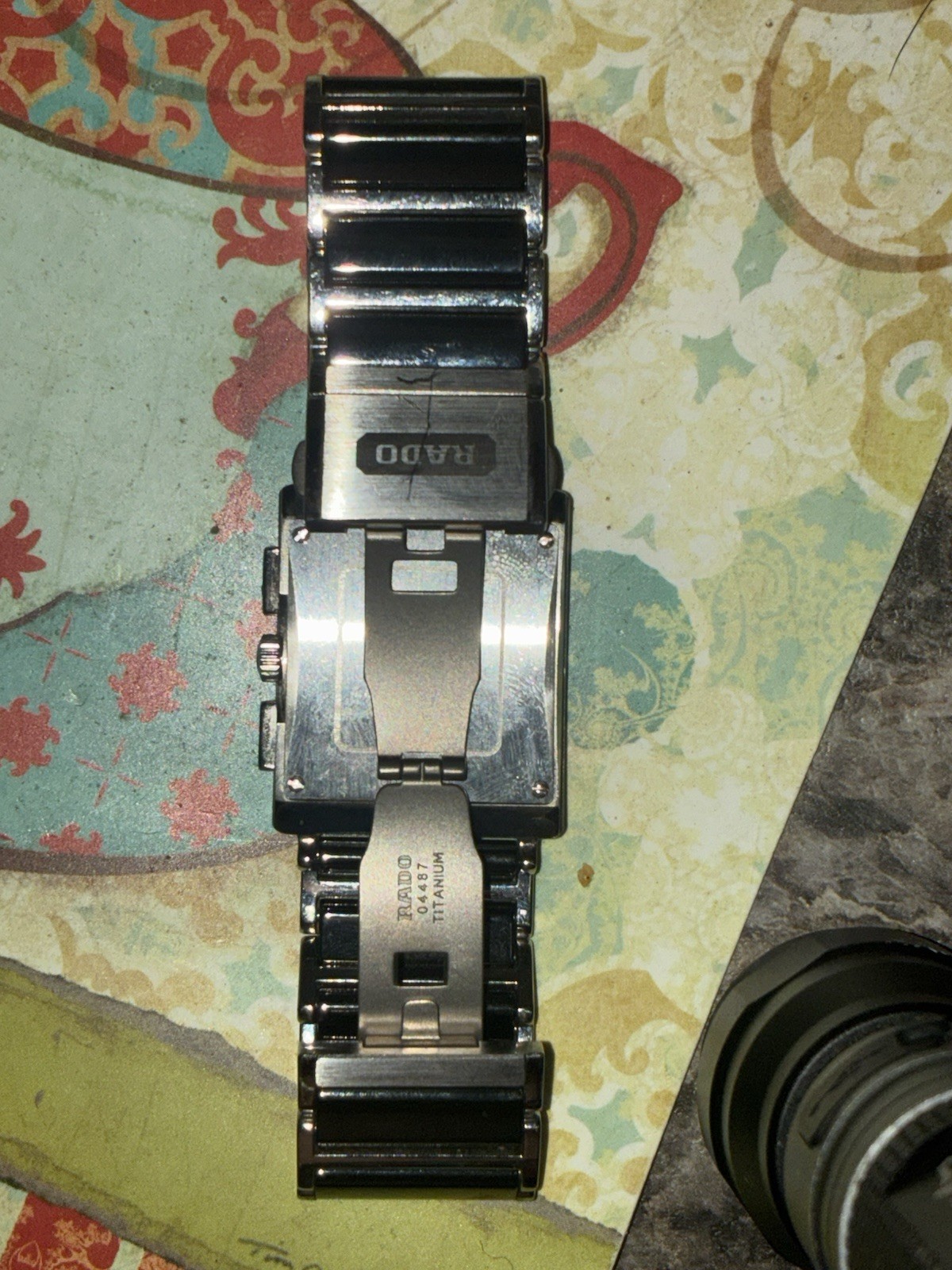 Rado Sintra Men’s Quartz Wristwatch Titanium Bracelet Black Dial Date 30m