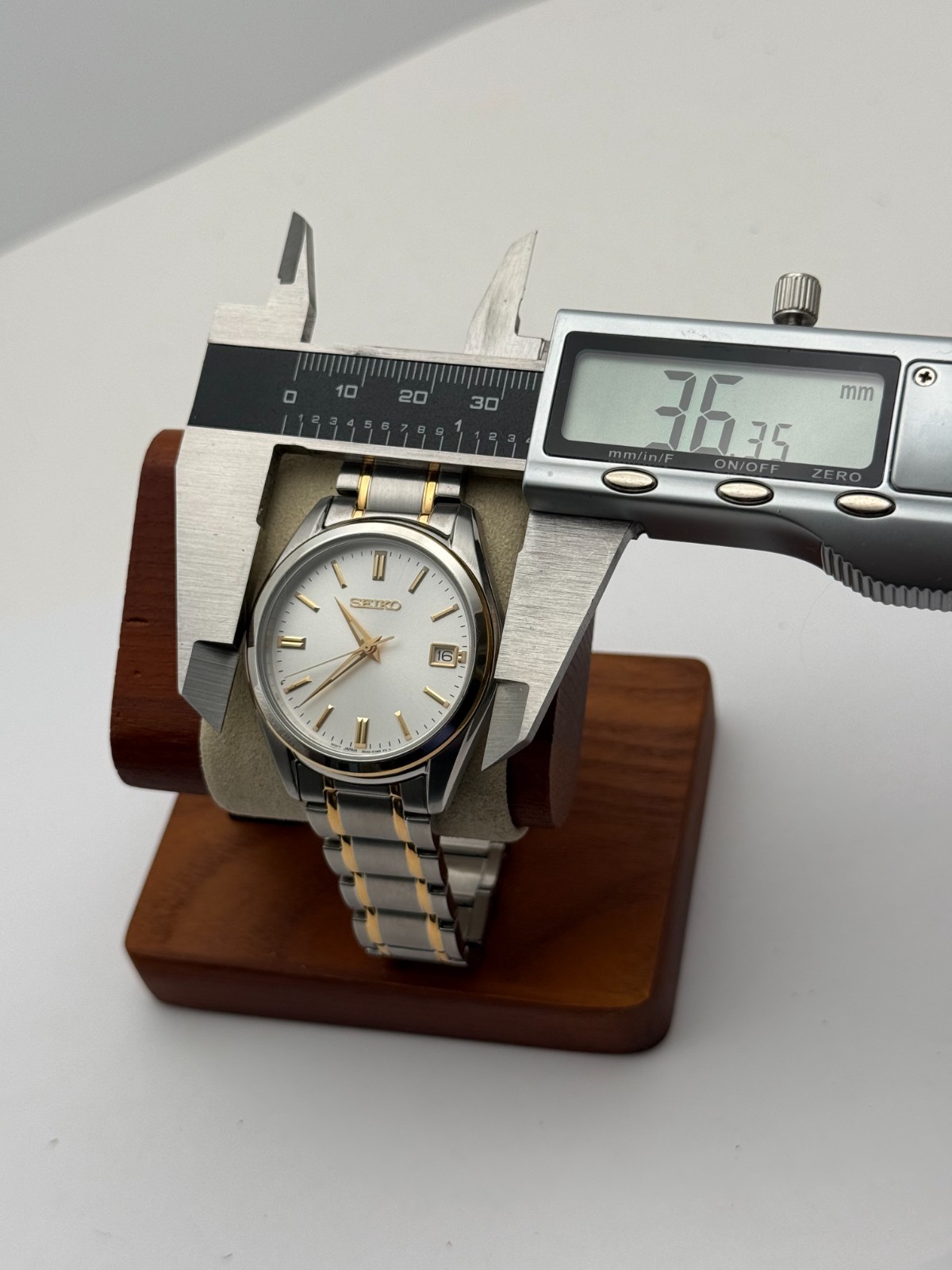 Seiko SUR312 36mm Two-Tone Quartz Date Sapphire Crystal Watch