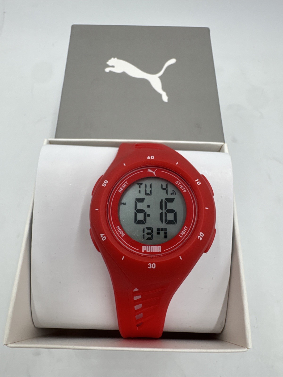 PUMA Women’s Puma 3 LCD, Red-Tone Polycarbonate Watch, P6023