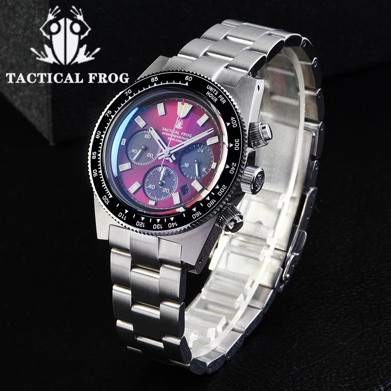 Tactical Frog V2 Solar Chronograph Watch Sapphire Crystal Ceramic Bezel 20Bar