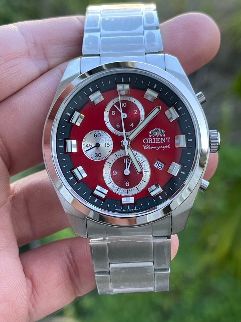 ORIENT Chronograph Watch Red Black