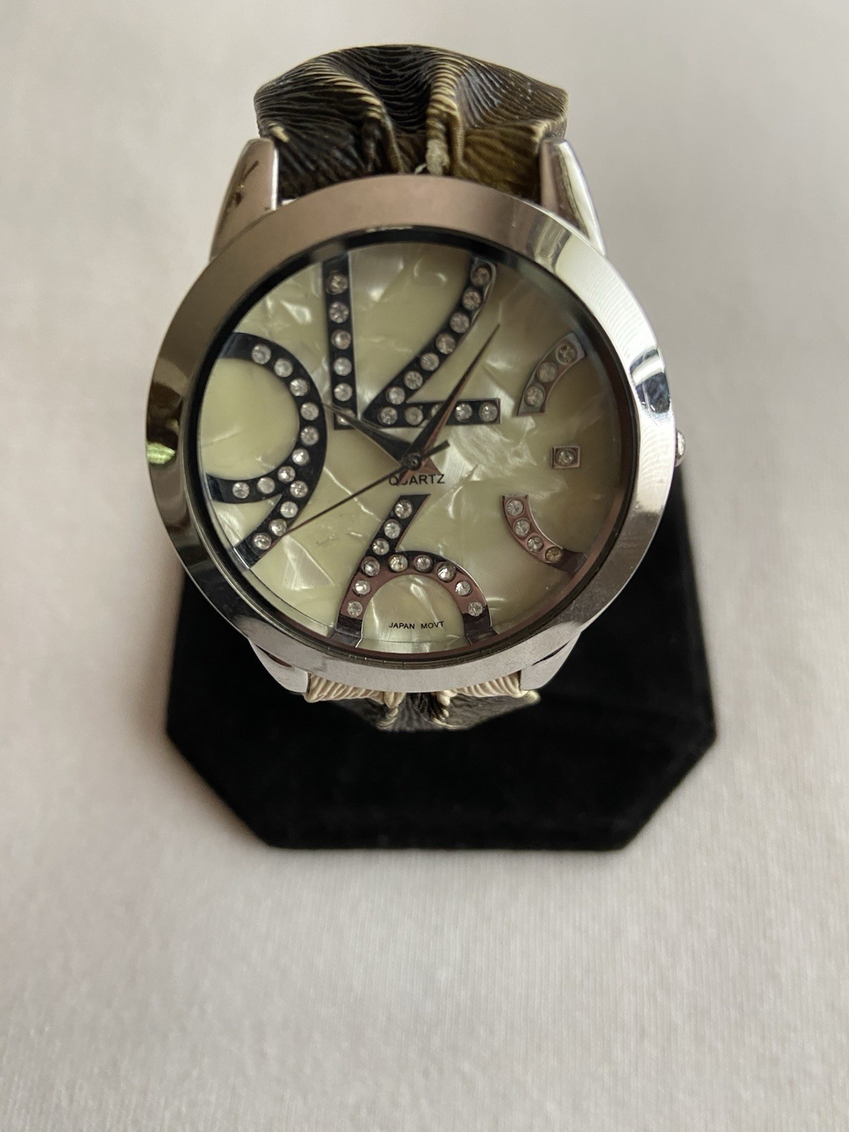 Massini Ladies Working Quartz Silver-tone Watch, Animal Print Nw Battery #79