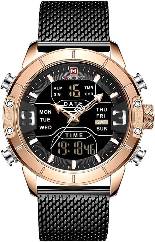NAVIFORCE Digital/ Watch Men’s Watches Stainless Steel NF-9153M