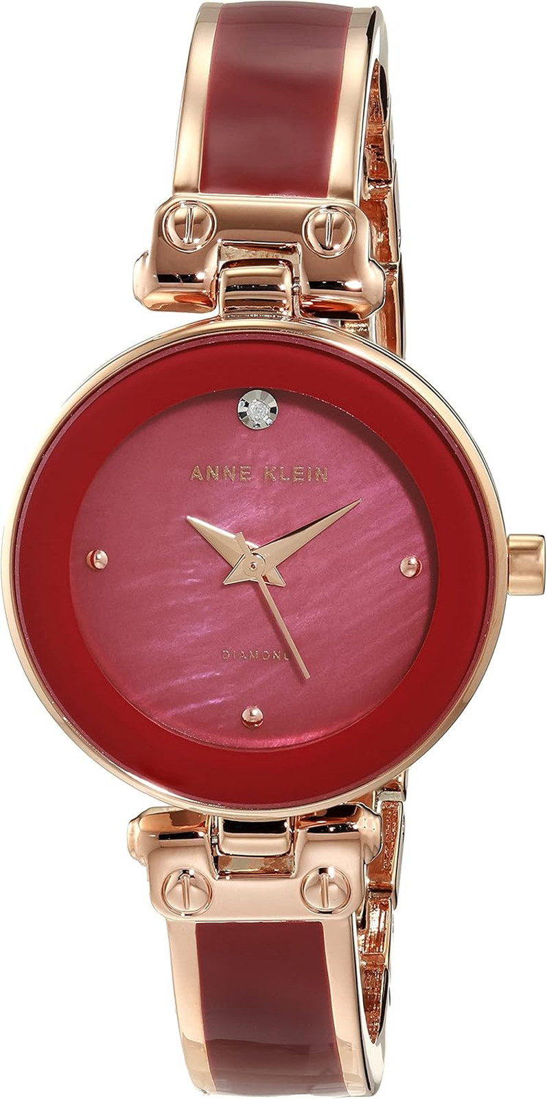 Women’s Diamond Dial Bangle Watch Elegant Fashion Quartz Wristwatch