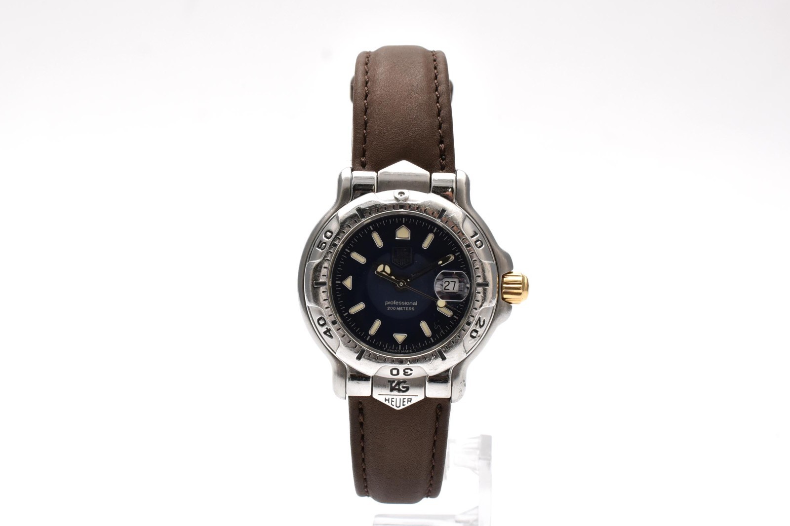 Vintage [Exc+5] TAG Heuer 6000 Pro 200m WH1315-K1 Quartz Blue Dial Women’s Watch