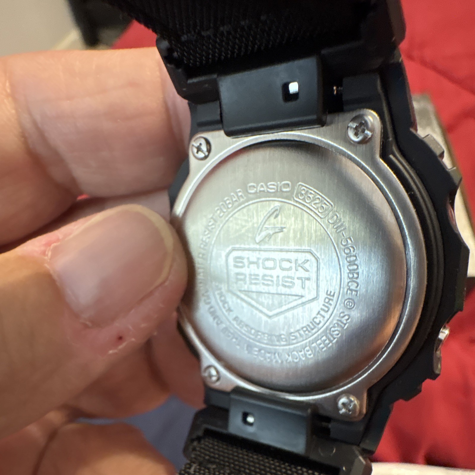 Casio G-SHOCK 5600 Digital Quartz Watch Black Nylon Strap 200m w/ Box
