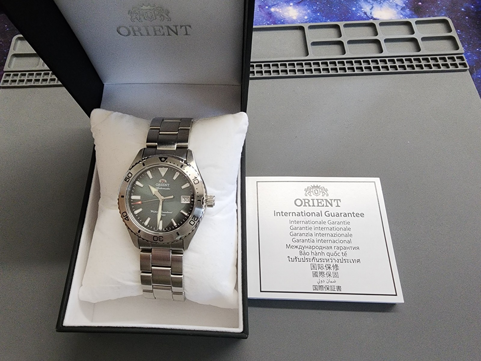 Orient AC0Q II DIver Green Dial Men’s Watch RA-AC0Q13E30B-Excellent Condition