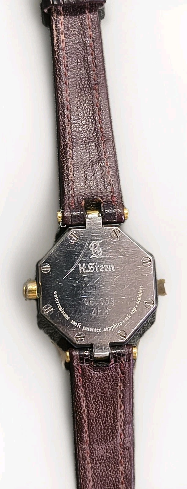 🔥H.Stern Sapphire Safira 18 K Gold Quartz Diamond Ladies Watch Leather Band🔥