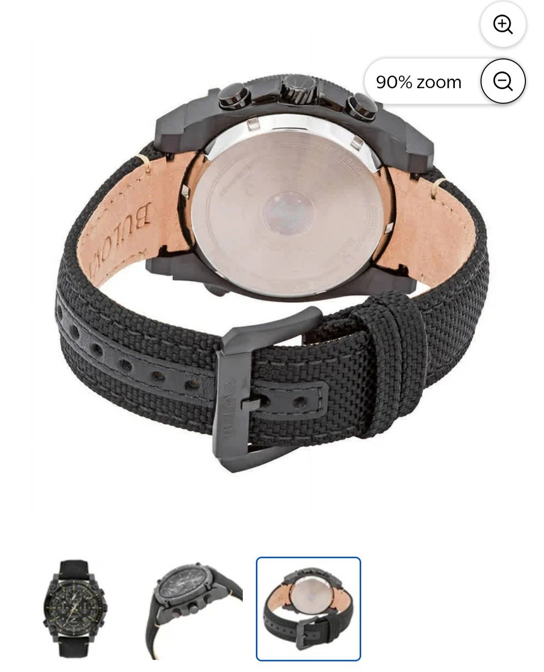 Bulova Precisionist 46.5mm Stainless Steel Case 23.76mm Nylon Band