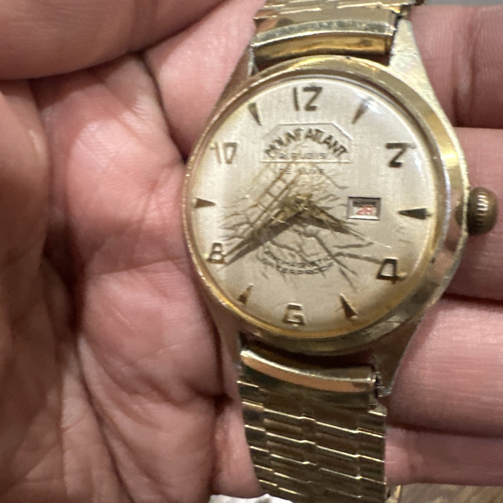 Working VTG Mount-Atlant Deluxe 33mm 21 Rubis Gold Manual Wind Mens Watch