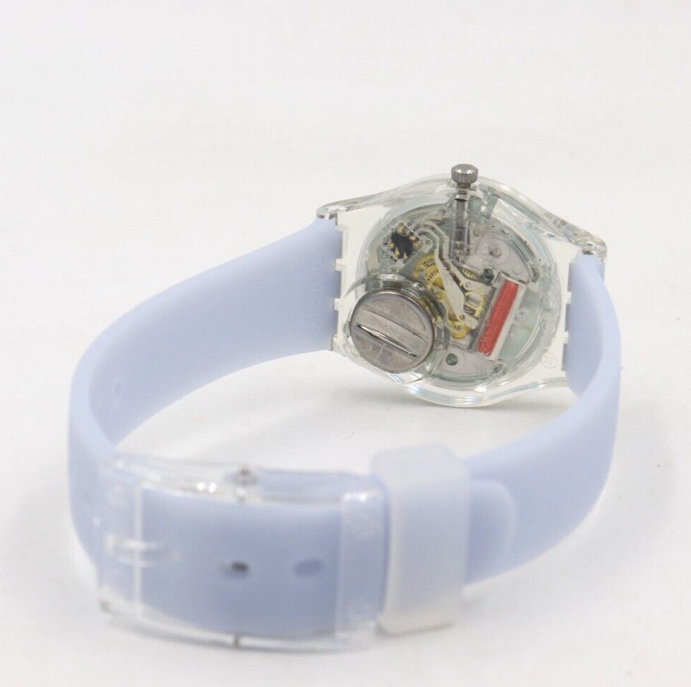 New Swiss Swatch CASUAL BLUE Petite Silicone Women Watch 25mm LK396 $70