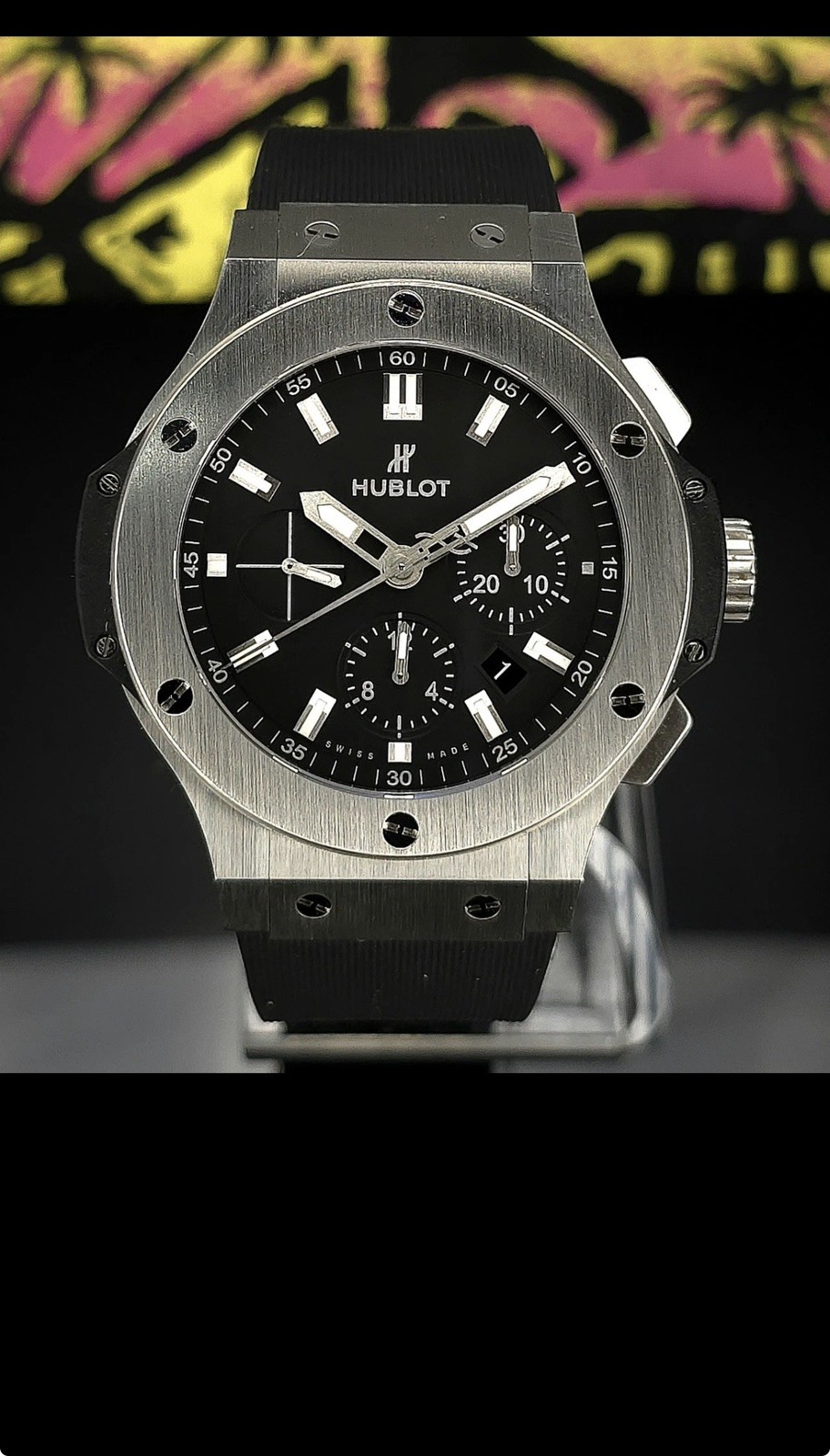 Hublot Big Bang Chrono Brushed Steel Black Dial 44mm 2018 301.SX.1170.RX