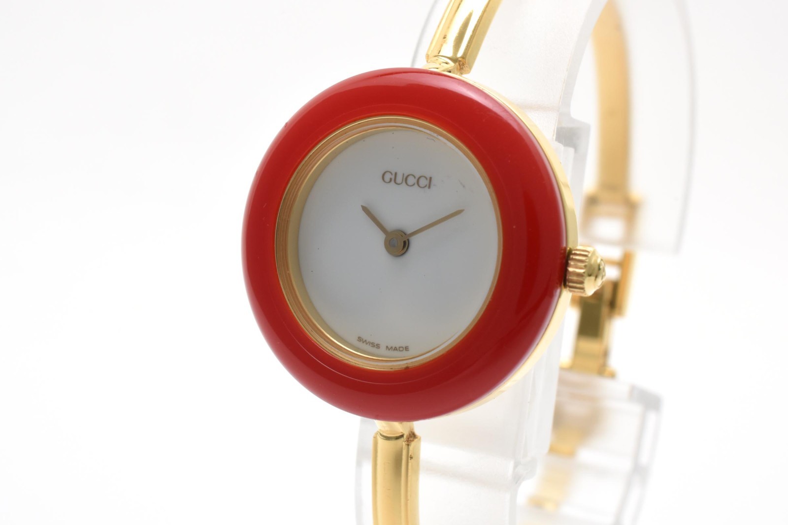 *NEAR MINT w/Case* GUCCI Change Bezel 12 Colors 11/12.2 Quartz Gold 26mm Women’s